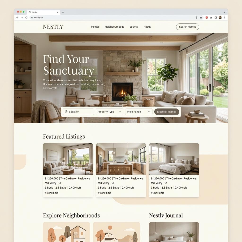 Nestly - Real Estate Premium Web Design Morocco